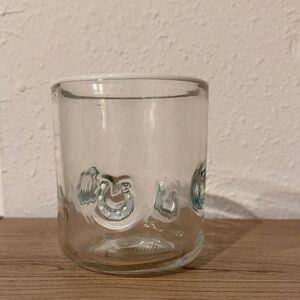 Anthropologie Icon Juice Glass Horseshoe
